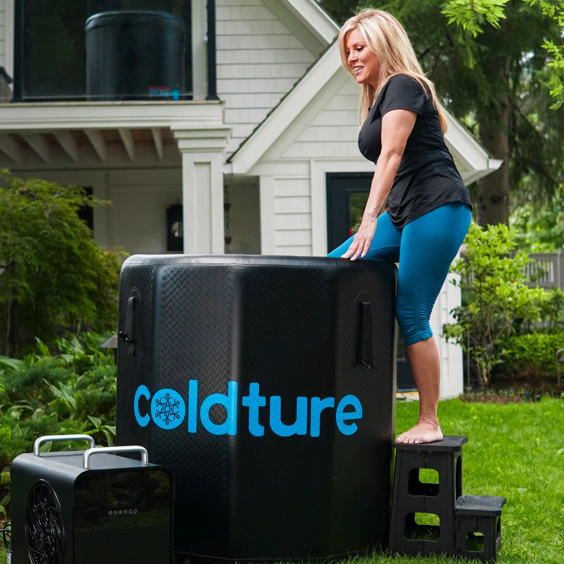 Coldture Barrel Cold Plunge Tub Bundle