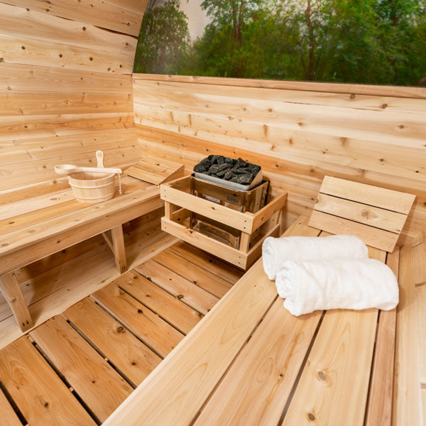 Leisurecraft Canadian Timber Serenity with Windows Barrel Sauna